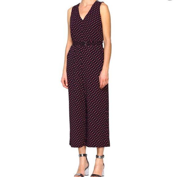 MICHAEL Michael Kors Polka Dot Crop Jumpsuit Sz 12 - Picture 14 of 15